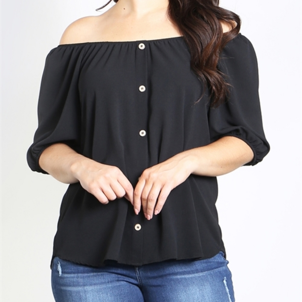 Plus size off the shoulder blouse